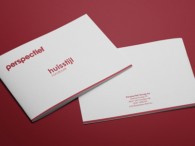 Styleguide branding branding book corporate identity logo perspectief red styleguide white
