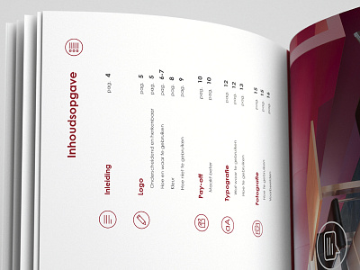 Guidelines branding branding book corporate identity logo perspectief red styleguide white
