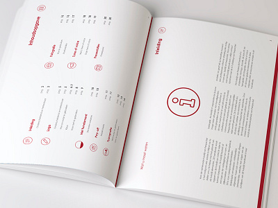 Guidelines analog branding branding book corporate identity logo perspectief red styleguide white