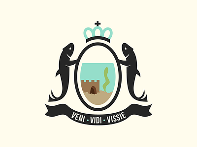 Veni Vidi Vissie blue design fish fishbowl grey identity logo veni vidi vissie yellow