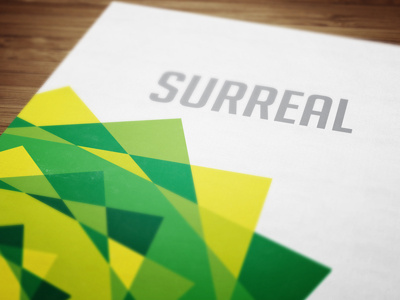 Surreal business class green identity logo paper press print sun