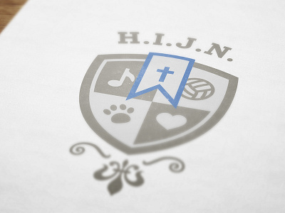 H.I.J.N blue community grey house identity logo