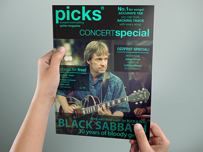 Picks magazine black business concert corporate country different green guitar icons logo magazine picks public sell world