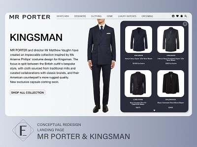 Mr Porter x Kingsman Landing Page Redesign 5/7