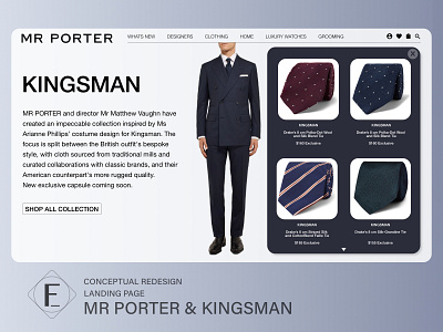 Mr Porter x Kingsman Landing Page Redesign 3/7