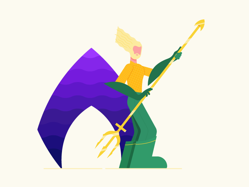 A QUAMAN (36 Days of Type) comics a 36 days of type green trident sea justice league dc illustration character merman aquaman superhero