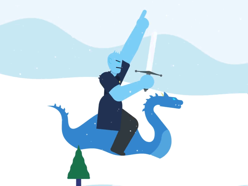 Knock, Knock....Kaboom animation castle character got illustration night king sleigh snow war winterfell