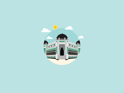 Grand Mosque Medan building grand mosque heritage illustration medan medan heritage moslem mosque