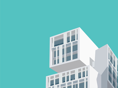 Building Archie 03 architect architectural design building design flat flat design illustration vector