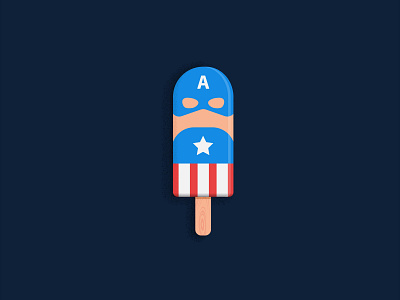 MUPS "Captain America" character concept design flat flat design illustration marvel vector