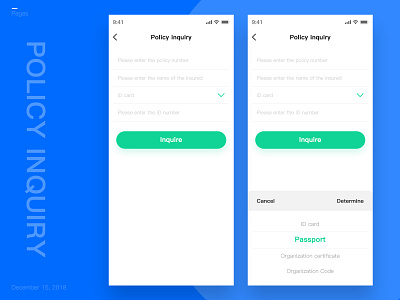 Policy Inquiry app clean design flat icon icons illustration illustrator ios mobile typography ui ux