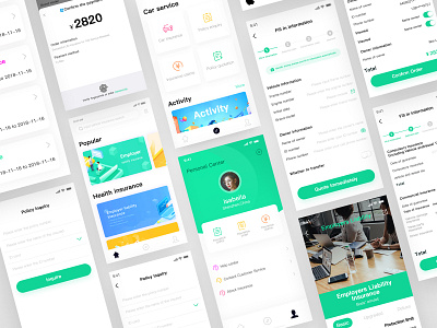 Insurance App Uikit by Asvi on Dribbble