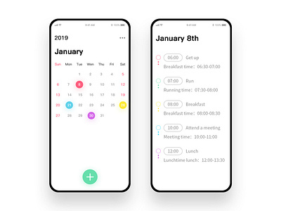 Calendar animation app art blue branding clean design flat icon icons illustration illustrator ios logo mobile typography ui ux web website