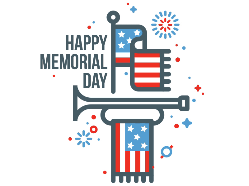 Happy Memorial Day after effects animation gif illustration memorial day micro interaction motion design