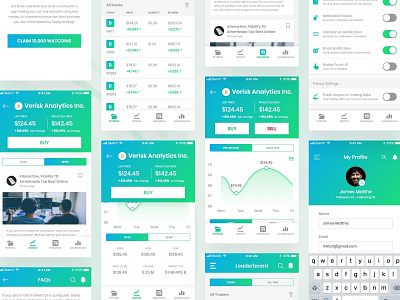 Cryptocurrency Mobile App cryptocurrency data visualisation flat gradient graph ios mobile mobile app sketchapp