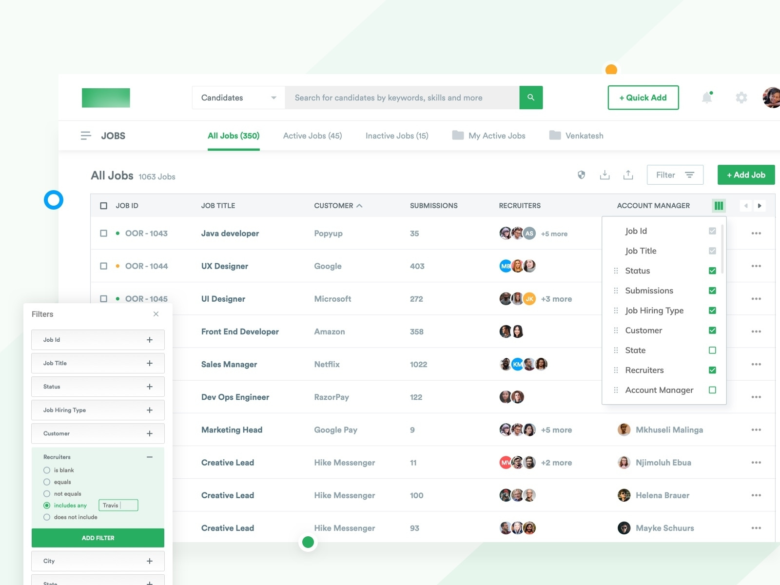 Applicant Tracking System - Redesign by Krishnamoorthy on Dribbble