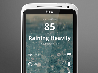 (Yet another) Android weather app android app clean design htc minimal ui weather