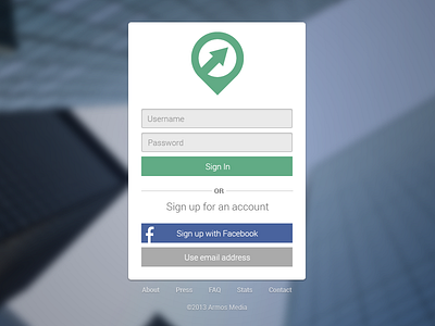 Sign-In Dialog Take Two account blue clean dialog emerald login minimal popup rebound register sign in white