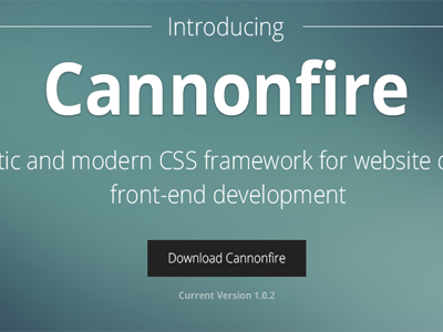 CSS Framework in the works cannonfire css framework green minimal modern stylish