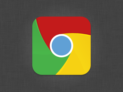 Minimal Chrome iOS Icon apple blue chrome google green icon ios minimalist red yellow