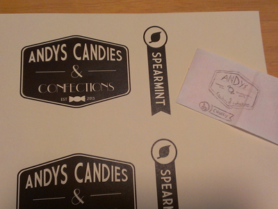 Candy wrapper printed