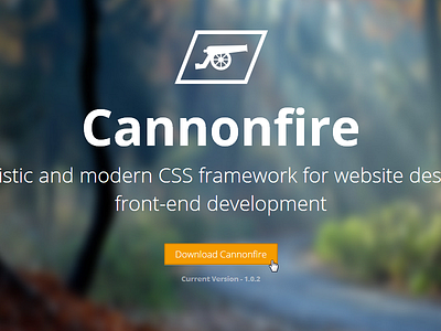 Cannonfire CSS Framework Introduction blurry build cannonfire construct css framework front end green html icon interesting introduction logo modern sleek website white yellow