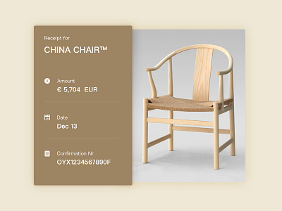 Day017 | Email Receipt buy chair china commerce email receipt ui