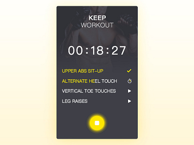 Day041 | Workout Tracker concept dailyui dark diffuse minimal shadow timer tracker workout