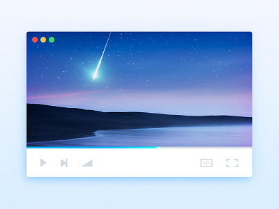 Day057 | Video Player blue clean dailyui minimal player video