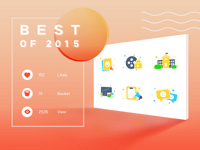 Day063 | Best of 2015 2015 best dailyui icon of red shadow