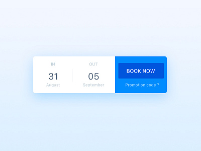 Day067 I Hotel Booking blue booking clean dailyui hotel minimal