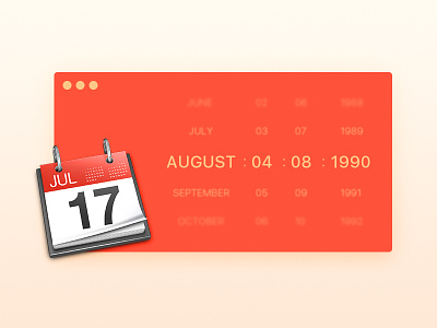 Day080 | Date Picker clean dailyui date minimal picker red