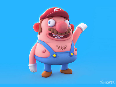 Super Mario Zink! 3d 3ds character character design character modelling illustration max modeling nintendo render super mario