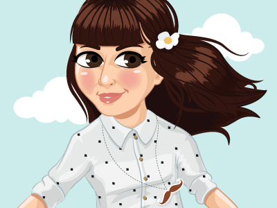 Maritta cartoon vector illustration