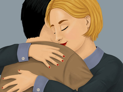 Hug digital illustration
