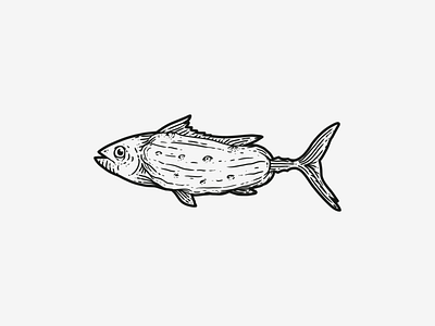 Pickle Fish doodle drawing fish fish logo illustration pickle