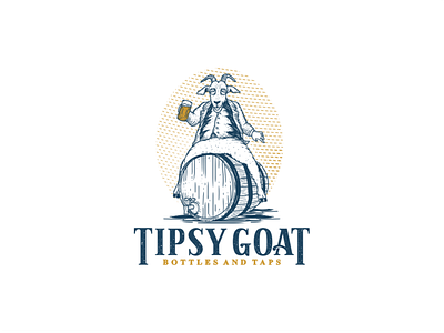 Tipsy Goat art awesome beer branding brewery brewery logo drawing goat hand drawing illustration logo tipsy vintage badge vintage logo