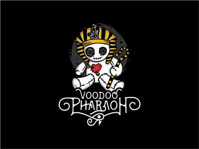 Voodoo Pharaoh art awesome branding design doll doodle drawing egypt egyptian hand drawing illustration logo logo inspirations pharaoh vector vintage logo voodoo voodoo doll voodoo logo