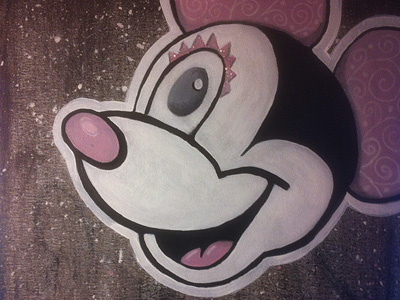 $mm acrylic kooi mickey mouse painting pop art
