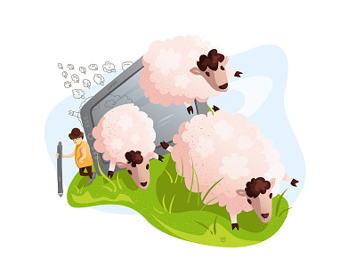 Sheeps in the digital world - Wacom sticker contest