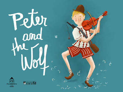 Peter from Peter and the Wolf art art direction boy character character design children children book illustration childrens illustration classical dance drawing illustration kid kids illustration music peter story violin violinist wacom