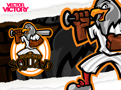 hawk baseball mascot adobeillustator baseball cartoon cartoon illustration character characterdesign design dribbble esportslogo game hawk illustration logo mascot sports logo vector