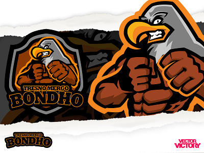 bald eagle esports logo adobeillustator cartoon character design esportslogo game illustration logo mascot sports logo