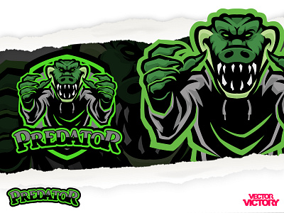 PREDATOR ESPORTS LOGO adobeillustator cartoon character dribbble esportslogo game illustration logo mascot sports logo