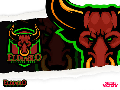 el diablo esports logo adobeillustator bulls cartoon dribbble esportslogo game illustration logo mascot sports logo