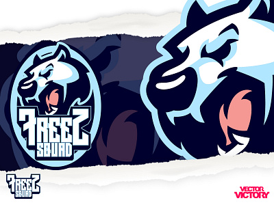FREEZ SQUAD grizzly bear esports logo adobeillustator cartoon character dribbble esportslogo game illustration logo mascot sports logo