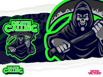 GRIM REAPER ESPORTS LOGO adobeillustator cartoon character dribbble esportslogo game illustration logo mascot sports logo