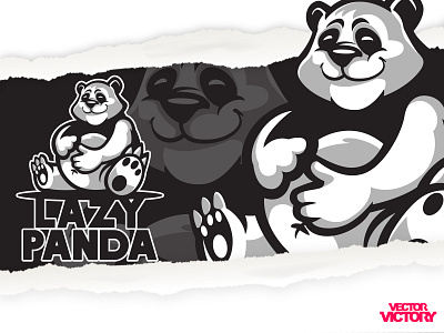 lazy panda mascot