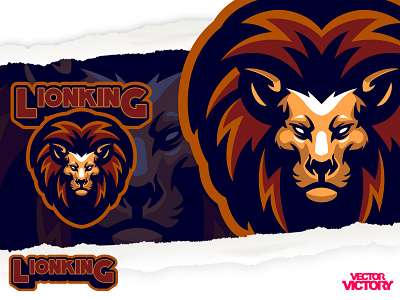 KING LION esports logo adobeillustator cartoon character dribbble esportslogo game illustration logo mascot sports logo