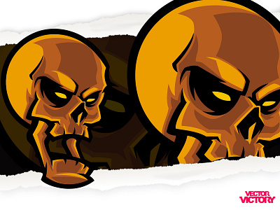 GOLDEN SKULL ESPORTS LOGO adobeillustator cartoon character dribbble esportslogo game illustration logo mascot sports logo